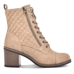 White Mountain Tan Dorsett Lace Up Combat Boots Size 9.5 Women’s Boots